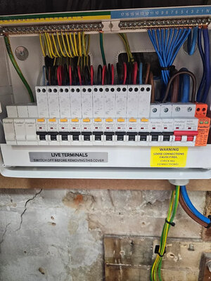 Full rewire in progress at a property in Eastbourne