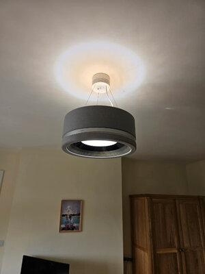 External security light fitted to a garage